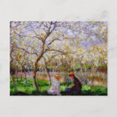 Monet - Springtime, Fine Art Malerei Postkarte (Vorderseite)