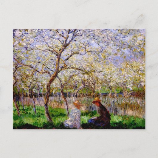 Monet - Springtime, Fine Art Malerei Postkarte (Vorderseite)