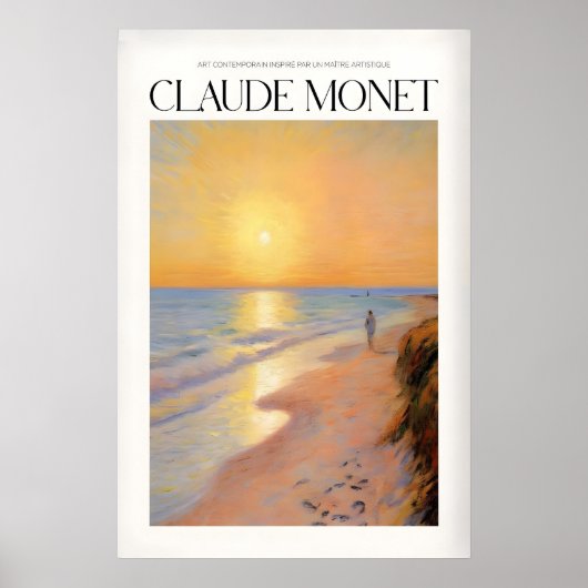 Monet-Strand-Kunstwerk Poster (Vorne)