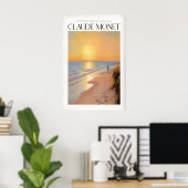 Monet-Strand-Kunstwerk Poster (Heimbüro)