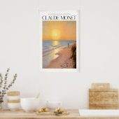Monet-Strand-Kunstwerk Poster (Küche)