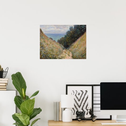Monet - Straße auf La Cavee Pourville Poster (Heimbüro)