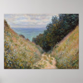 Monet - Straße auf La Cavee Pourville Poster (Vorne)