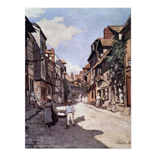 Monet - Straße des Bavolie Honfleur Poster (Vorderseite)