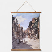 Monet - Straße des Bavolie Honfleur Wandteppich Mit Holzrahmen (Vorderseite)