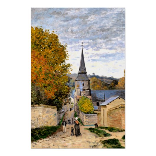 Monet - Straße in Saint-Adresse Poster (Vorderseite)