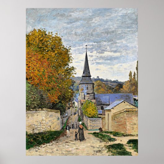 Monet - Straße in Sainte-Adresse, schöne Kunst, Poster (Vorne)