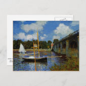 Monet - Straßenbrücke in Argenteuil Postkarte (Vorne/Hinten)