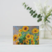 Monet Sunblumen Begleitkarte (Stehend Vorderseite)