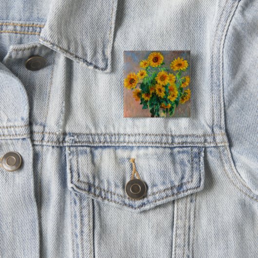 Monet Sunblumen Button (Beispiel)