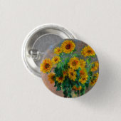 Monet Sunblumen Button (Vorne & Hinten)