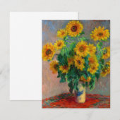 Monet Sunblumen Einladung (Vorne/Hinten)