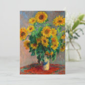 Monet Sunblumen Einladung (Stehend Vorderseite)