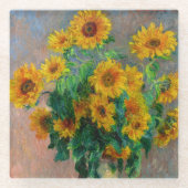 Monet Sunblumen Glasuntersetzer (Vorderseite)