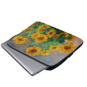 Monet Sunblumen Laptopschutzhülle (Vorne Knopf)