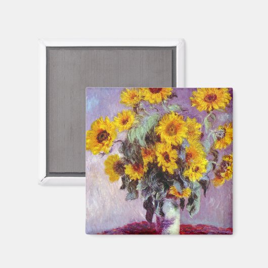 Monet Sunblumen Magnet (Vorderseite/Rückseite)