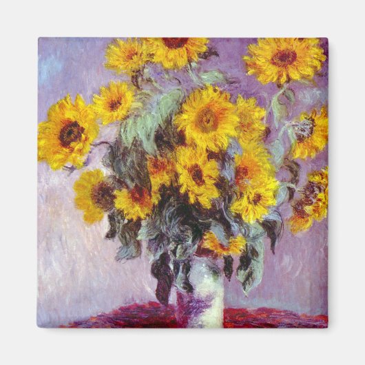 Monet Sunblumen Magnet (Vorne)