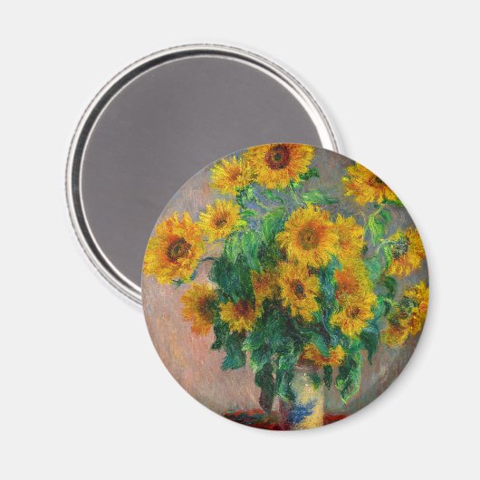 Monet Sunblumen Magnet (Vorderseite/Rückseite)