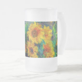 Monet Sunblumen Mattglas Bierglas (VorderseiteRechts)
