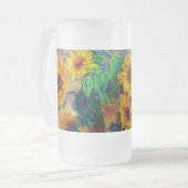 Monet Sunblumen Mattglas Bierglas (Vorderseite Links)
