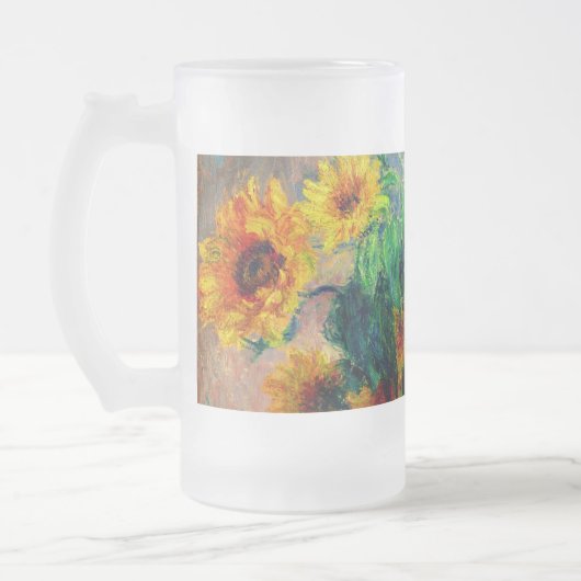 Monet Sunblumen Mattglas Bierglas (Links)