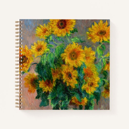 Monet Sunblumen Notizblock (Vorderseite)
