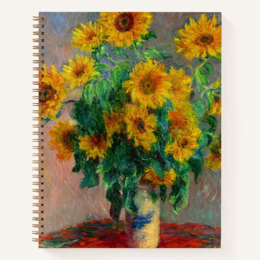 Monet Sunblumen Notizblock (Vorderseite)