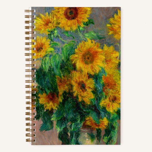 Monet Sunblumen Notizblock (Vorderseite)