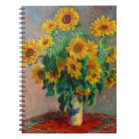 Monet Sunblumen Notizblock (Vorderseite)