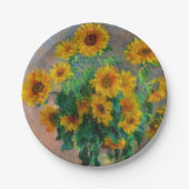Monet Sunblumen Pappteller (Vorderseite)