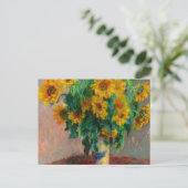 Monet Sunblumen Postkarte (Stehend Vorderseite)