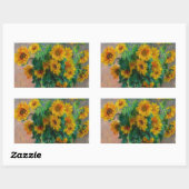 Monet Sunblumen Rechteckiger Aufkleber (Blatt)
