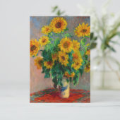 Monet Sunblumen RSVP Karte (Stehend Vorderseite)