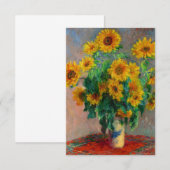 Monet Sunblumen RSVP Karte (Vorne/Hinten)