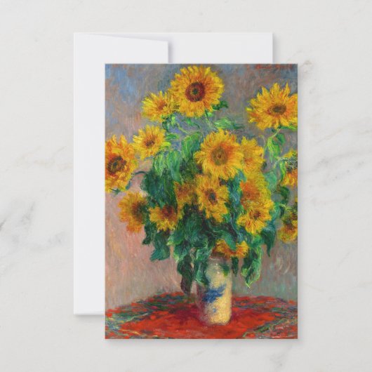 Monet Sunblumen Save The Date (Vorderseite)