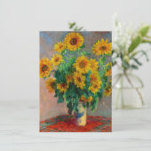 Monet Sunblumen Save The Date (Stehend Vorderseite)