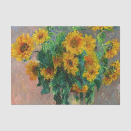 Monet Sunblumen Seidenpapier (Vorderseite)