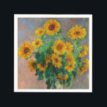 Monet Sunblumen Serviette<br><div class="desc">Napkins mit Claude Monets Ölgemälde Bouquet von Sonnenblumen (1881). Schöne Sonnenblumen in einer blauen Vase auf einem roten Tisch. Ein großartiges Geschenk für Fans von Impressionismus und französischer Kunst.</div>