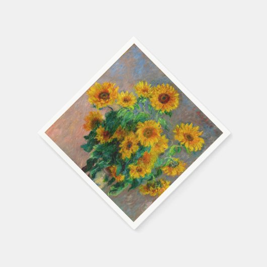 Monet Sunblumen Serviette (Ecke)