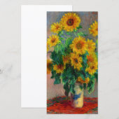 Monet Sunflowers Card (Vorne/Hinten)