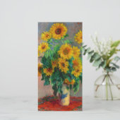Monet Sunflowers Card (Stehend Vorderseite)