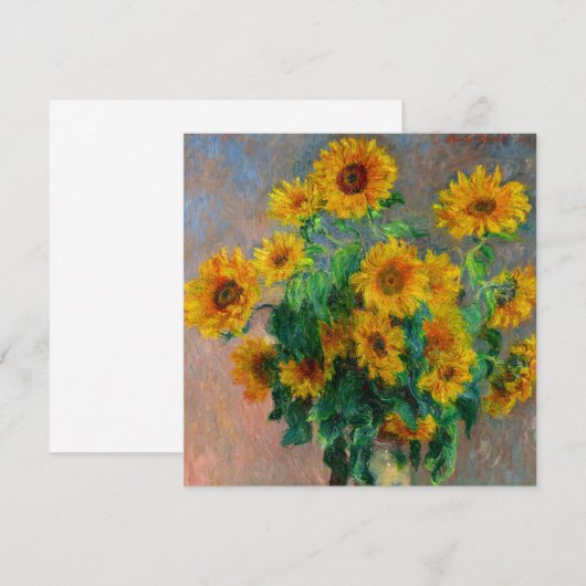 Monet Sunflowers Card (Vorne/Hinten)