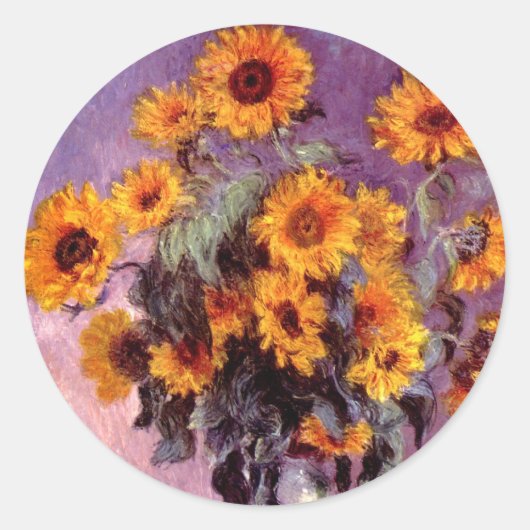 Monet Sunflowers Stickers (Vorderseite)