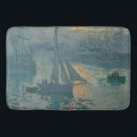 Monet Sunrise Marine Impressionismus Gemälde Badematte<br><div class="desc">Claude Monets Gemälde Sunrise (Marine) ist ein berühmtes Gemälde des französischen Impressionisten Claude Monet aus dem Jahr 1872. Sunrise (Marine) wurde in der Luft gemalt,  oder "im Freien" und zeigt seine informellen und spontanen Pinselstriche.</div>