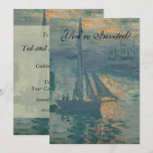 Monet Sunrise Marine Impressionismus Gemälde Einladung (Vorne/Hinten)