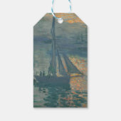 Monet Sunrise Marine Impressionismus Gemälde Geschenkanhänger (Rückseite)