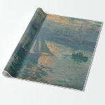 Monet Sunrise Marine Impressionismus Gemälde Geschenkpapier<br><div class="desc">Claude Monets Gemälde Sunrise (Marine) ist ein berühmtes Gemälde des französischen Impressionisten Claude Monet aus dem Jahr 1872. Sunrise (Marine) wurde in der Luft gemalt,  oder "im Freien" und zeigt seine informellen und spontanen Pinselstriche.</div>