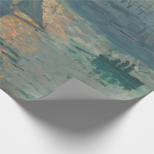 Monet Sunrise Marine Impressionismus Gemälde Geschenkpapier (Ecke)
