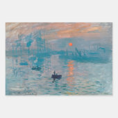 Monet Sunrise Marine Impressionismus Gemälde Geschenkpapier Set (Vorderseite 3)