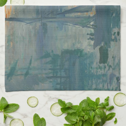 Monet Sunrise Marine Impressionismus Gemälde Geschirrtuch (Gefaltet)